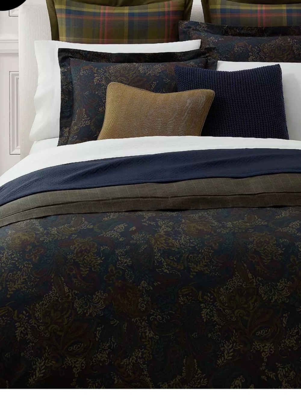 NWT Lauren Ralph Lauren Henry Cotton Sateen Reversible 3 Piece Comforter Set - Picture 5 of 8